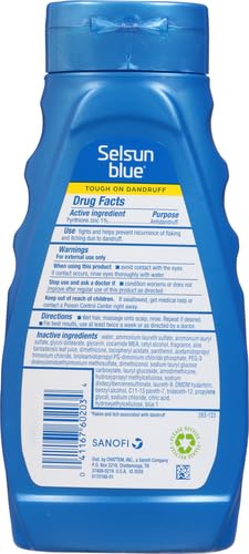 Selsun Blue Itchy Dry Scalp Anti-Dandruff Shampoo, 11 fl. oz., Extra-Hydrating Formula, Pyrithione Zinc 1%