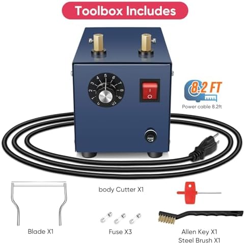 ROMECH 30W Electric Rope Cutter, Hot Knife Thermal Blade, Bench Mount Cutting Tool Kit for Braid Fabric Webbing Belting Ribbon (30W, RM-016)