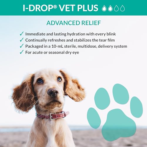 I-DROP Vet Plus Dog Eye Drops, 0.25% Hyaluronan, Seasonal Dry Eye