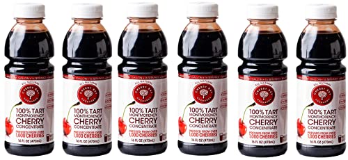 Cherry Bay Orchards Tart Cherry Concentrate - All Natural Juice to Promote Healthy Sleep, 16oz Bottle - Gluten Free, Natural Antioxidants, No Added Sugar or Preservatives