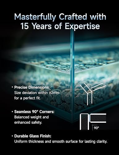 Empire USA - 24 Gallon All-in-One Aquarium Kit, Rimless Low Iron Glass AIO Saltwater & Freshwater Fish Tank