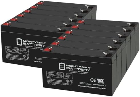 Mighty Max Battery ML7-6 - 6 Volt 7 AH, F1 Terminal, Rechargeable SLA AGM Battery, Mighy Max Product