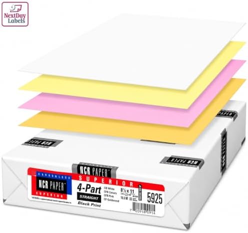 NextDayLabels Carbonless NCR Paper, 2 Part Reverse #5887, 8.5" x 11"