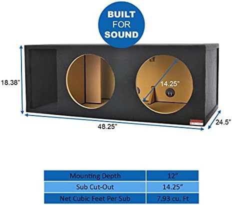 Atrend 15 Soundqubed Single Vented - SPL Tune Subwoofer Box Improves Audio Quality, Sound & Bass - Woofer Specific Enclosure Certified - Made in USA