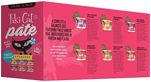 Tiki Cat Grill Pâté Wet Cat Food, Variety Pack, 2.8 oz. Cans (12 Count)
