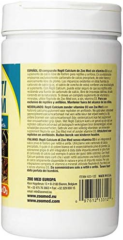 Zoo Med Reptile Calcium with Vitamin D3, 8-Ounce