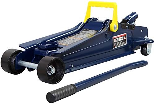 TCE TCET825051 Torin Hydraulic Low Profile Trolley Service/Floor Jack with Single Piston Quick Lift Pump, 2.5 Ton (5,000 lb) Capacity, Blue