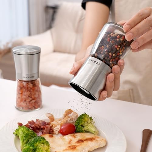Vucchini Stainless Steel Salt and Pepper Grinder Set Manual
