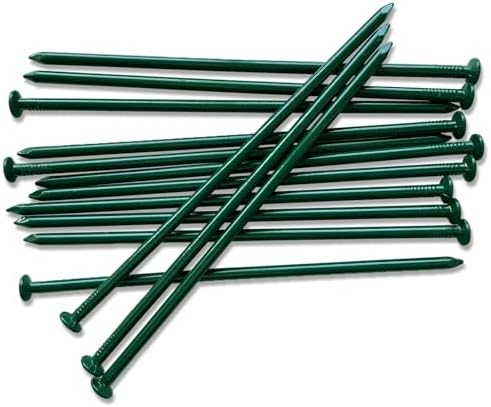 Landscape Stakes Metal Landscape Edging Anchoring Spikes, 10-Inch Length 50 Count, for Artificial Turf Stakes, Paver Edging, Weed Barrier, Timber