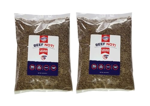 Dixie Diner's Texturized Vegetable Protein - Beef Not 1 lb Bag 2 Pack - Vegan and Gluten Free - No Added Sugar - 25g of Protein - Low Fat and Low