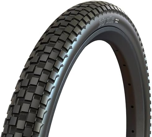 Maxxis Holy Roller | Single Compound | Silkworm Wire Bead BMX Tire | 60 TPI Wire Bead Casing, Inverted Knob Tread, Dirt to Pavement, SilkWorm Puncture Layer