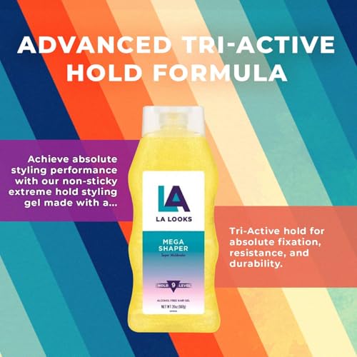 L.A. Looks L.A. Looks Mega Hold Styling Gel, 20 oz (Pack of 3)