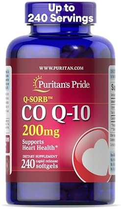 Puritan's Pride Coenzyme CoQ10 200mg, 240 Softgels
