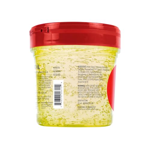 Eco Style Moroccan Argan Oil Styling Gel - Promotes Healthy Hair - Nourishes And Repairs - Delivers Long Lasting Shine - Provides Maximum Hold and Helps Tame Frizz - Ideal For All Hair - 8 oz