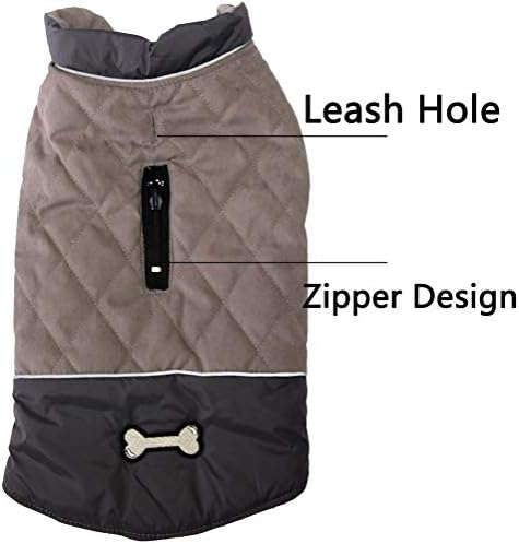 Vecomfy Reversible Dog Coat for Small Dogs with 2 Leash Openings