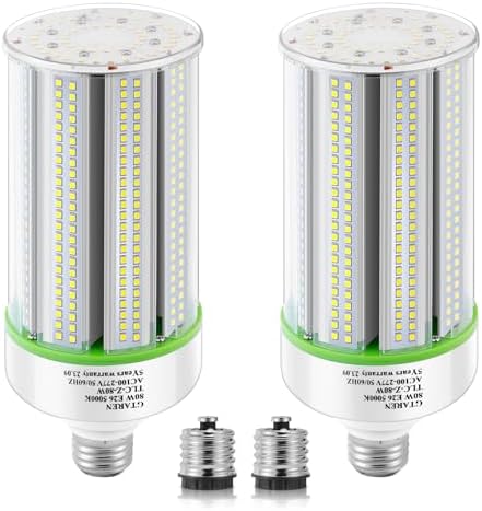 GTAREN 2-Pack 50w Corn LED Light Bulb, E26/E39 led Bulbs, 120-277v 5000k