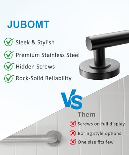 Shower Grab Bar Set, ADA Compliance Brushed Stainless Steel Handicap Grab Bar for Bathtubs and Showers, Modern 3-Pack 18" 24" 36" Shower Safety Bars for Seniors