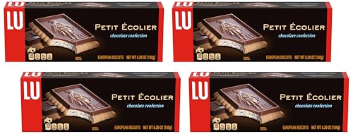 Lu Petit Ecolier European Milk Chocolate Biscuit Cookies, 5.29 oz | 6 Cookies Per Pack, Individually Wrapped