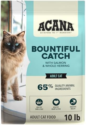 ACANA Dry Cat Food Bountiful Catch Salmon Catfish and Herring 4lb Bag