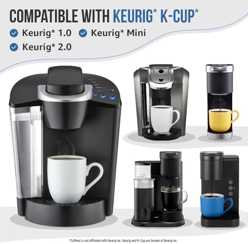 Caffenu Keurig Compatible Descaling Solution and Cleaning Pods Kit, 4 Uses | Descaler & Cleaner for Keurig