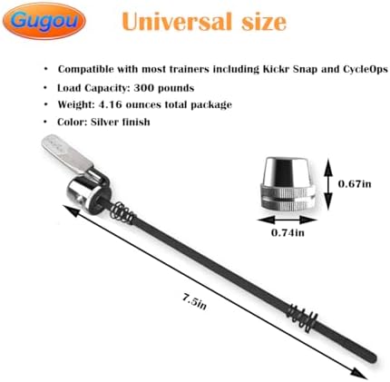 Replacement Skewer – Quick Release Rear Wheel Axel Skewer for Road Mountain Bike Trainer – Indoor and Stationary Bicycle Training Replacement