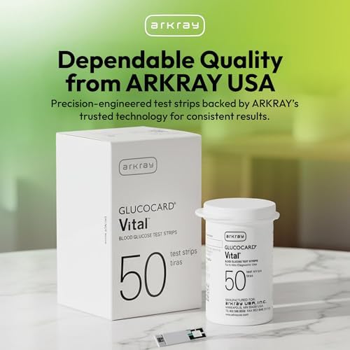 ARKRAY GLUCOCARD Vital Blood Glucose Test Strips – No Coding Required, Fast 7-Second Results