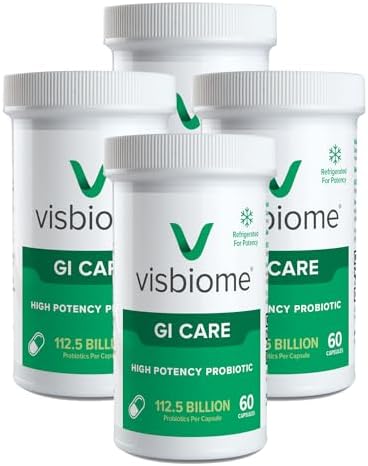 Visbiome® GI Care High Potency Probiotic, 112.5B CFU, 60 Capsules | Original De Simone Formulation®, Multi-Strain, Refrigerated Probiotics, Low FODMAP Certified, Gluten-Free, Made in USA