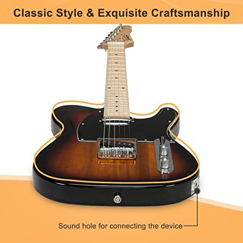 GLARRY 39" GTL Electric Guitar for Music Lover, SS Pickups Maple Fingerboard with Accessories Pack Guitar Bag (Sunset)