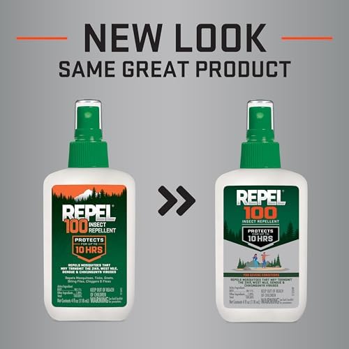 Repel 100 Mosquito & Insect Repellent 4 Oz, 98% DEET, 6 Pack | Repels Mosquitoes, Ticks, Gnats, Biting Flies, Chiggers & Fleas, Lasts Up To 10 Hours