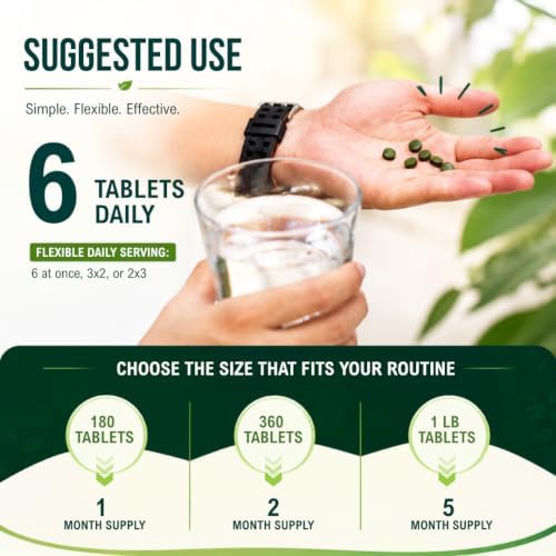 Earthrise Superfood California Spirulina 500mg Tablets, 1 LB