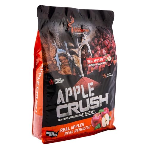 WILDGAME INNOVATIONS Apple Crushed 5lb Deer Attractant | Powerful Long-Lasting Nutrient-Filled Sweet Ripe Apple Deer Feed for Hunting & Game Tracking