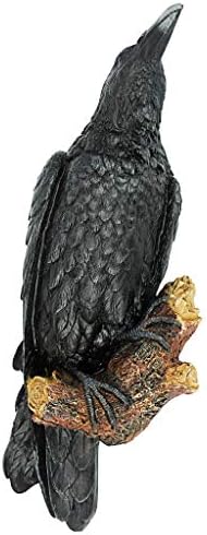 Design Toscano The Raven's Perch Gothic Decor Wall Sculpture, Single