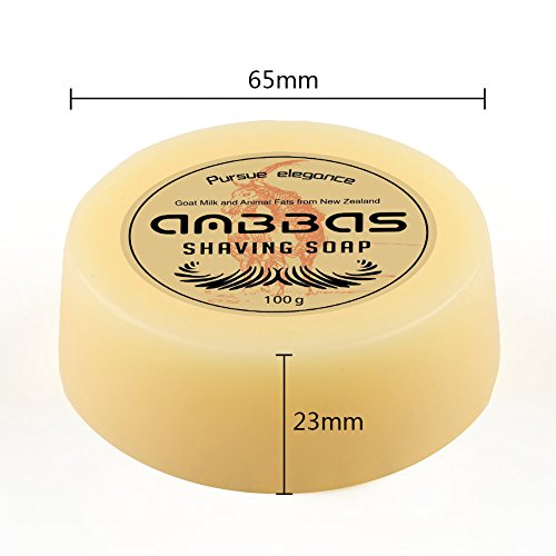 Anbbas Shaving Soap Goat Milk for Men Beard Traditional Wet Shave(3.5oz) | Foam Women Body Hair Removal Smooth Close Shave