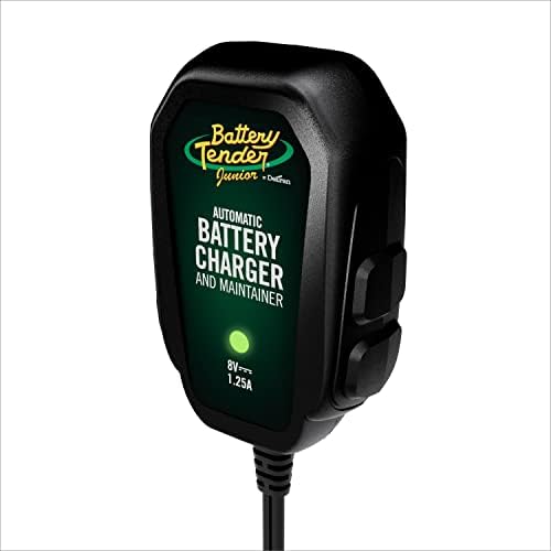 Battery Tender Junior 8V, 1.25 AMP Car Battery Charger and Maintainer: Fully Automatic 8V Automotive Battery Charger for Cars, Motorcycles