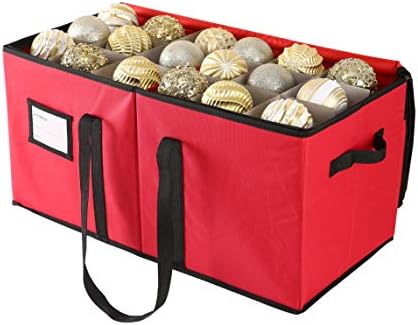 Sattiyrch Christmas Ornament Storage Box,Box Contributes Slots for 128 Holiday Ornaments 3-Inch