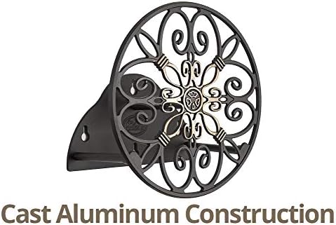Liberty Garden Products 670 Wall Mounted Decorative Hose Butler, Holds 125-Feet of , Black