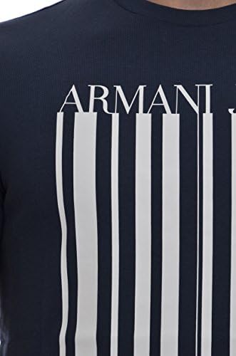 Emporio Armani Mens Regular Fit Jersey Barcode T-Shirt