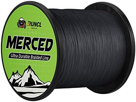 RUNCL Braided Fishing Line Merced, 1000 500 300 Yards Braided Line 4 8 Strands, 6-200LB - Proprietary Weaving Tech, Thin-Coating Tech