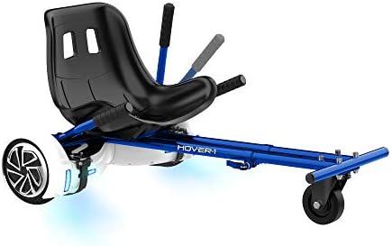 Hover-1 Buggy Hoverboard Attachment - Compatible with Most 6.5" & 8" Electric Hoverboards, Hand-Operated Rear Wheel Control, Adjustable Frame & Straps