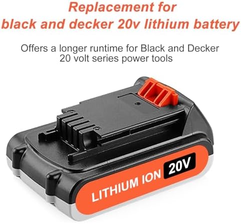 ANTRobut 3500mAh Replacement for Black and Decker 20V Lithium Battery and Charger Compatible with 20V Black & Decker Batteries