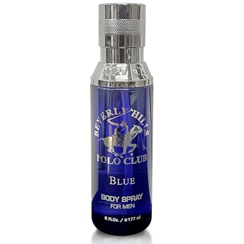 Beverly Hills Polo Club Body Spray for Men - BHPC Blaze - Fresh, Earthy with Notes of Cedar & Basil - Long Lasting Body Mist Cologne Scent - Ideal Gift for Him, 6oz