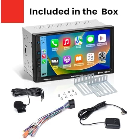 BOSS Audio Systems BVCP9700A CarPlay Android Car Stereo, 7 Inch Touchscreen