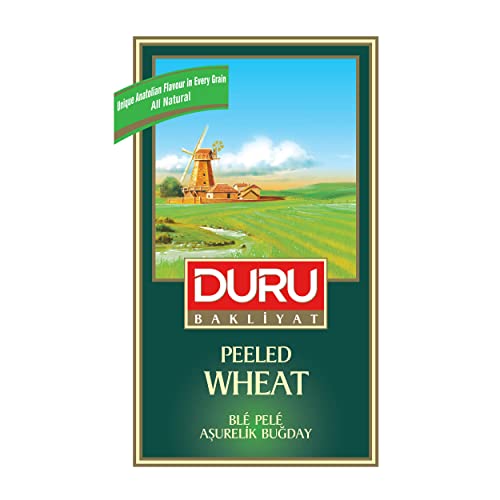 Duru Peeled Wheat, 35.2oz (1000g), 100% Natural and Certificated, High Fiber and Protein, Non-GMO, Great for Vegan Recipes, Better than Rice