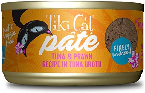 Tiki Cat Grill Pâté Wet Cat Food, Tuna & Prawn, 2.8 oz. Cans (12 Count)