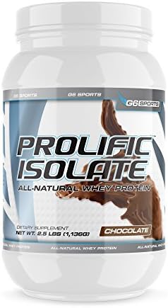 Nutrition Prolific Isolate All Natural Whey Protein Isolate (Gluten Free, Lactose Free, Stevia Sweetened, 25g Protein, 100 Calories) – 2.5lb Jar – Chocolate