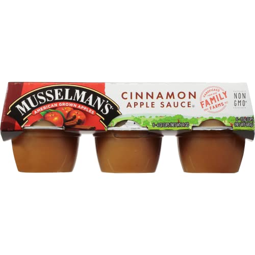 Musselman's Applesauce 6/4oz Cups (Pack of 6) (36 Cups Total) (Cinnamon)