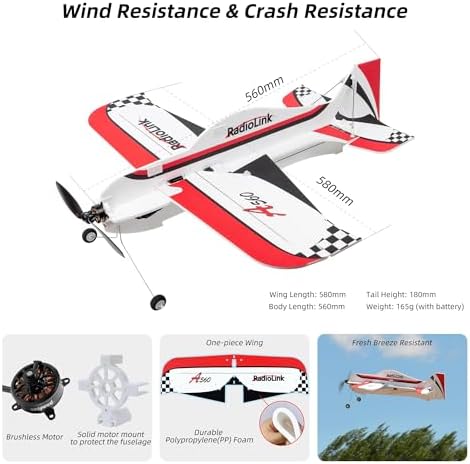 Radiolink A560 Ready to Fly (RTF) 3D Byme-A Gyro 6 Flight Modes RC Airplane