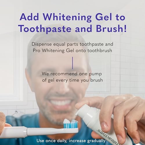 Smileactives Teeth Whitening Gel Hydrogen Peroxide for All Toothpaste 3.8oz | Removes Coffee Stains & Discoloration, 90-Day Supply, Whiter Smile in Days
