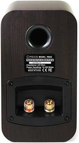 Micca RB42 Reference 2-Way Passive Bookshelf Speakers, Stereo Pair, Walnut