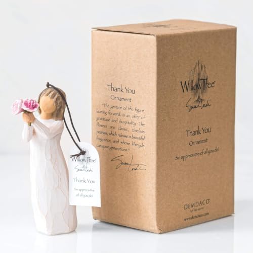 Willow Tree Lots of Love Ornament, Sculpted Hand-Painted Figure | Celebrating Friendship and Sentiment, Cast from a Susan Lordi Original Carving, Cast Resin Keepsake, Ready to Hang